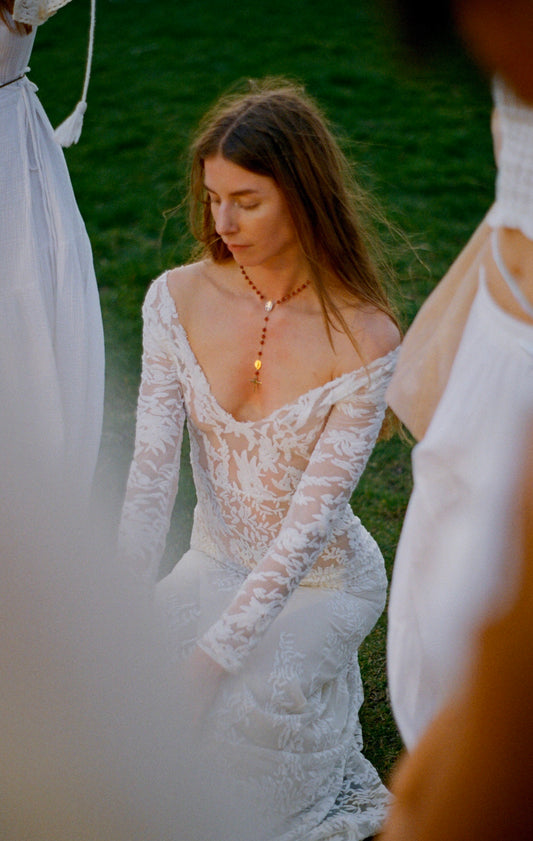 necklace women cross rose mary magdalene silver carnelian crystal