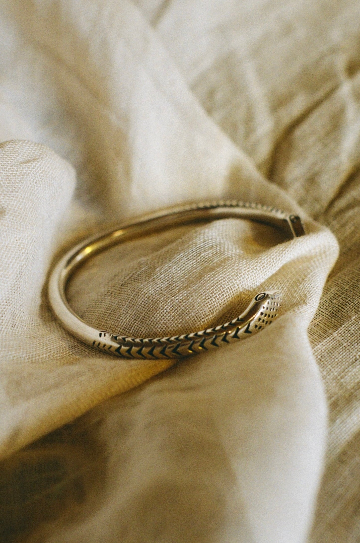 Snake bangle bracelet silver